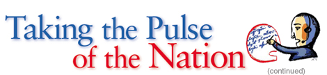 Taking the Pulse of the Nation, by Rebecca Maxon