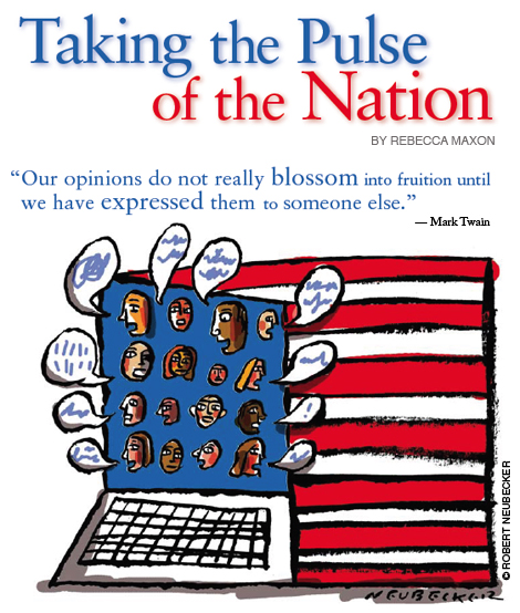 Taking the Pulse of the Nation, by Rebecca Maxon