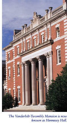 The Vanderbilt-Twombly Mansion is now known as Hennessy Hall