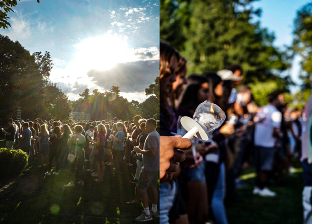 The sun, the candles and our new students all shine brightly!