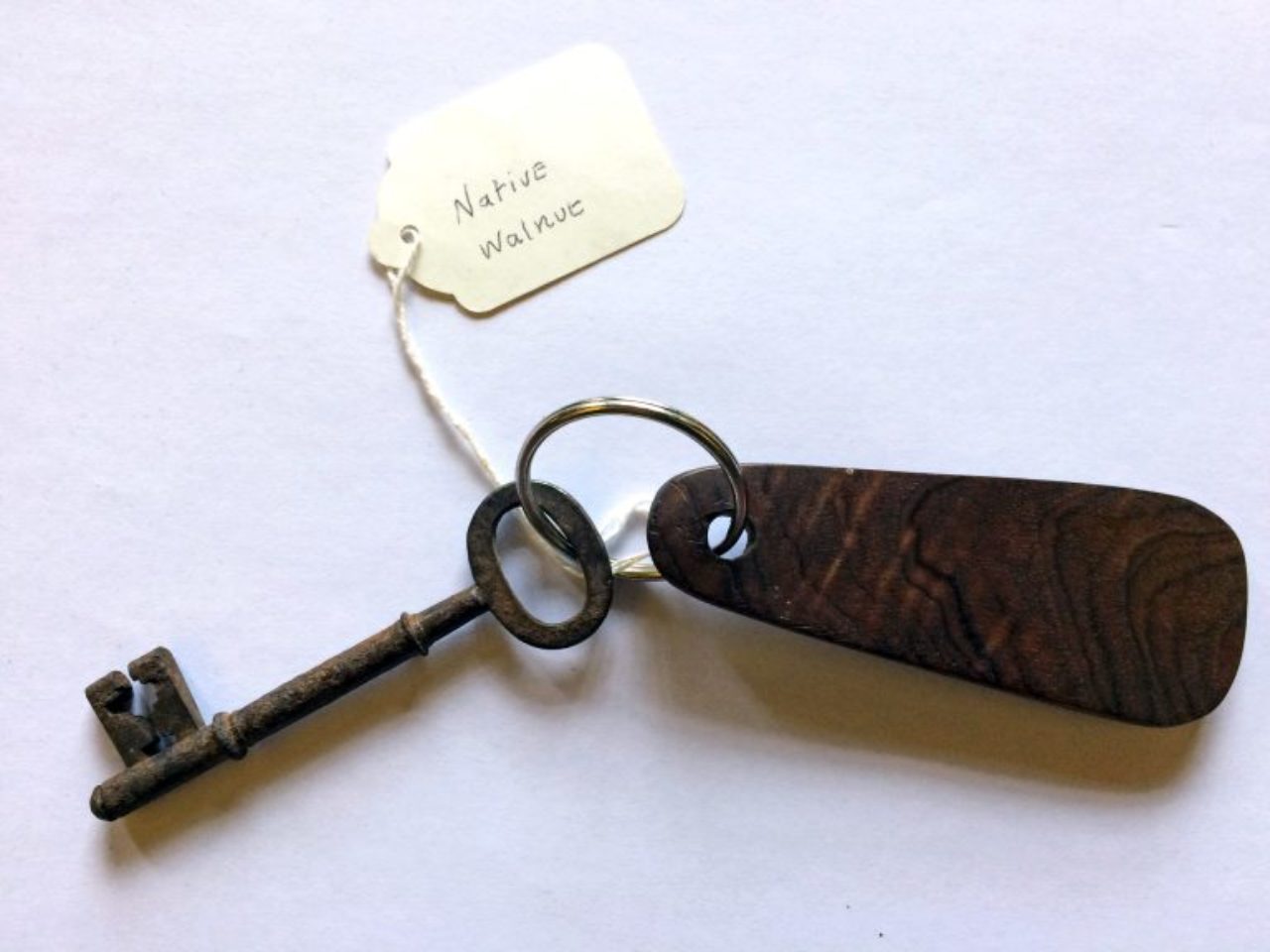 Robert Denton also carves key fobs and other wooden trinkets.