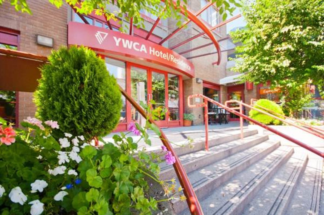 the outside of the YWCA hotel building