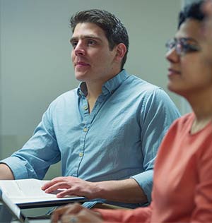 student sitting in class