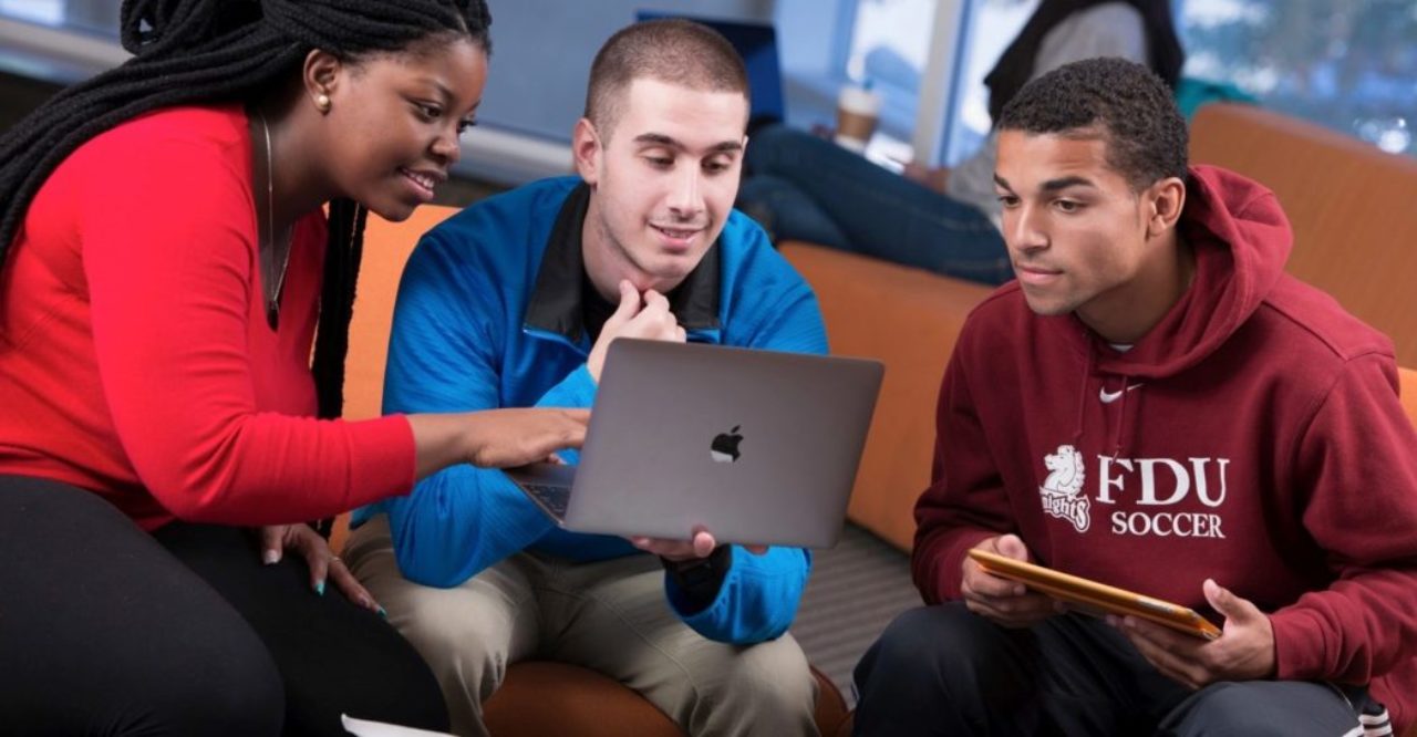 Students studying.