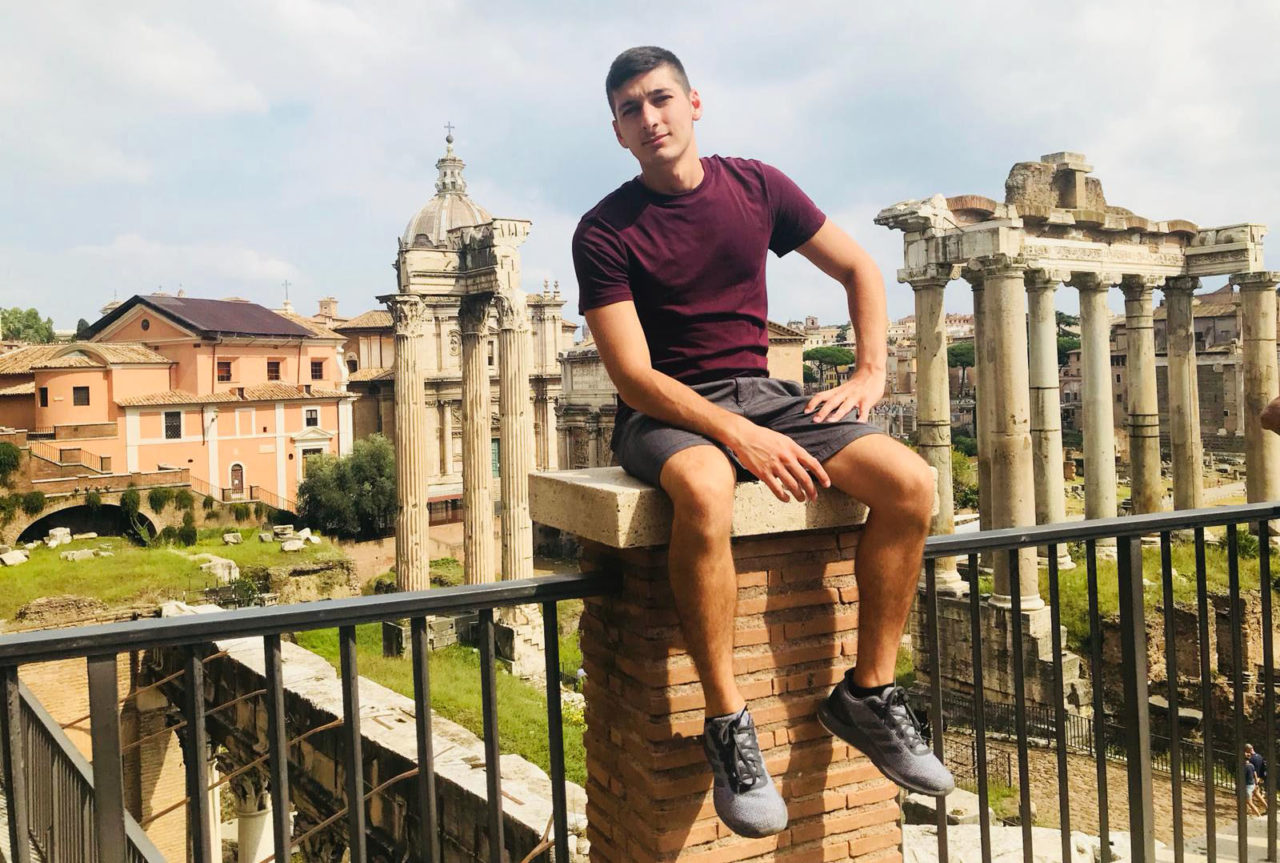 Chris Fiorenza at the Roman Forum.