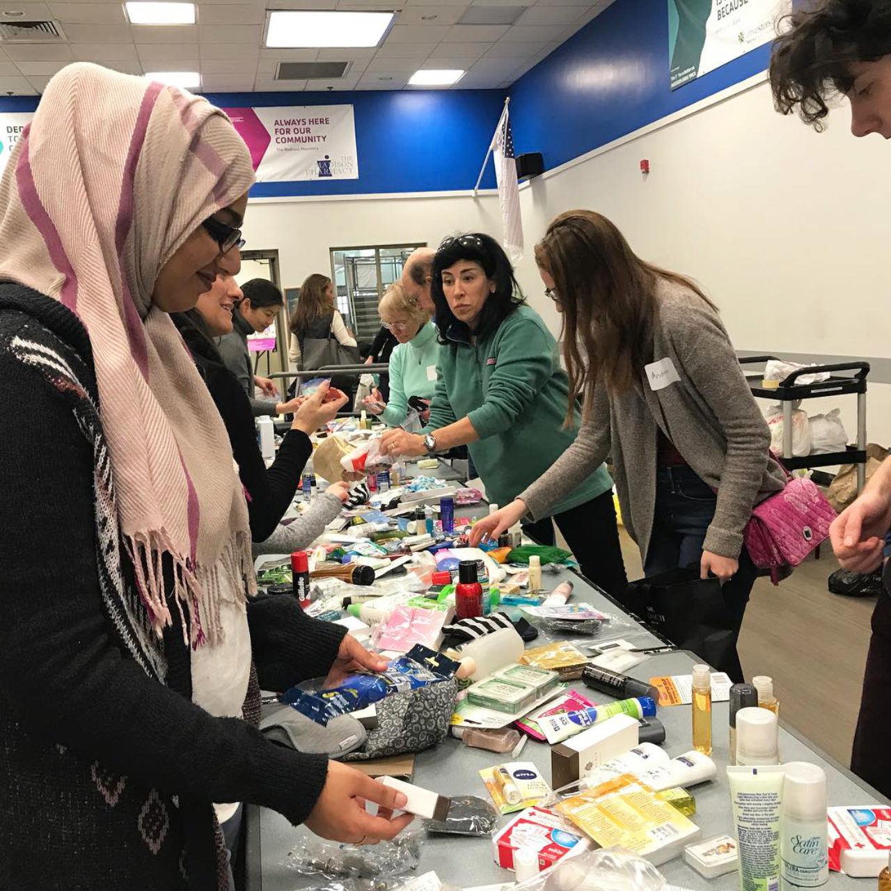 Muslim Student Association and Pre-health Society assemble toiletry kits