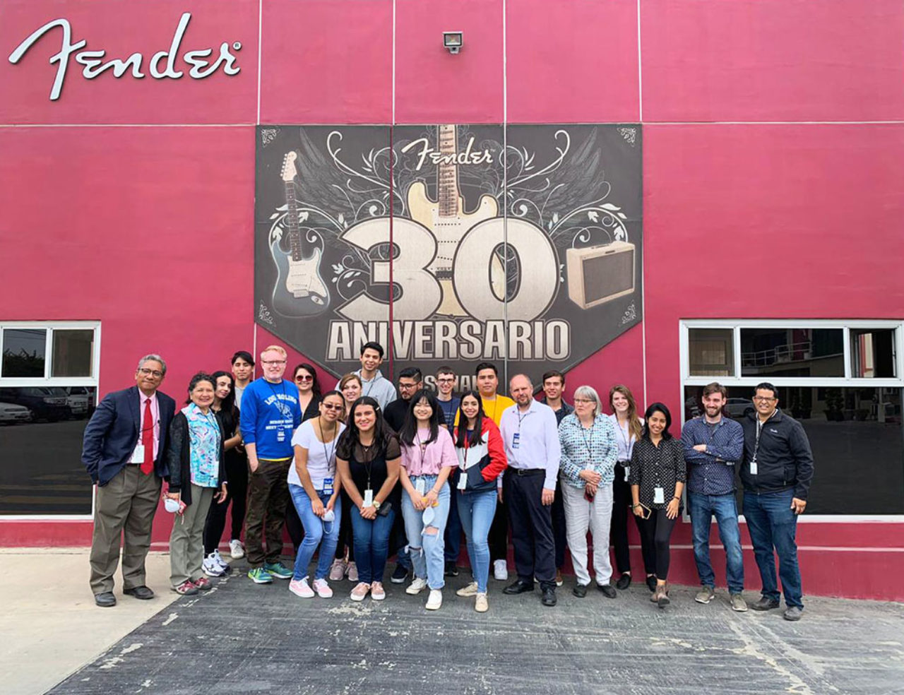 Students visit Fender's international site.