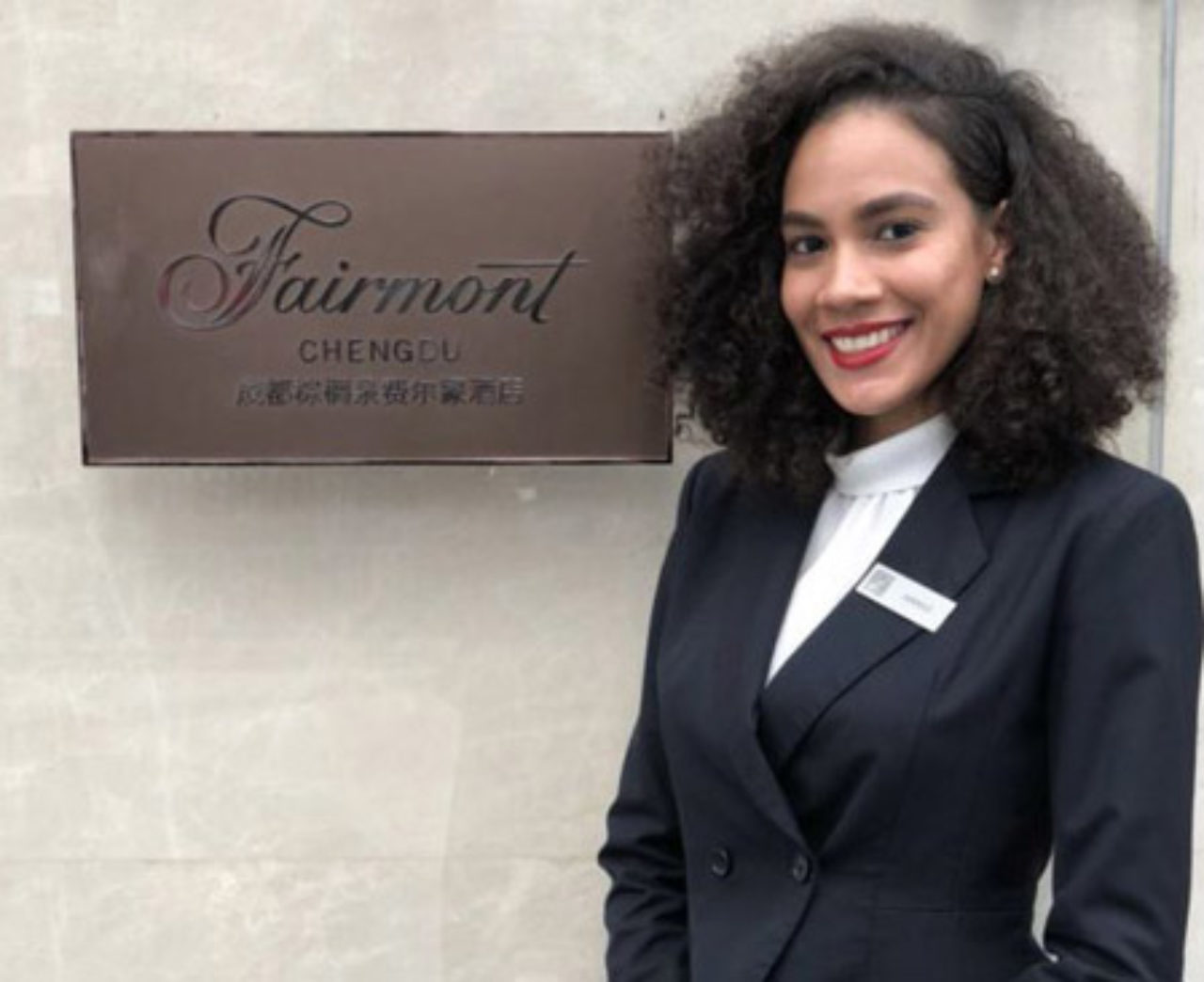 Junior Jannice Santiago is studying hospitality at FDU and interned this summer in the Cube restaurant at the Fairmont Chengdu.