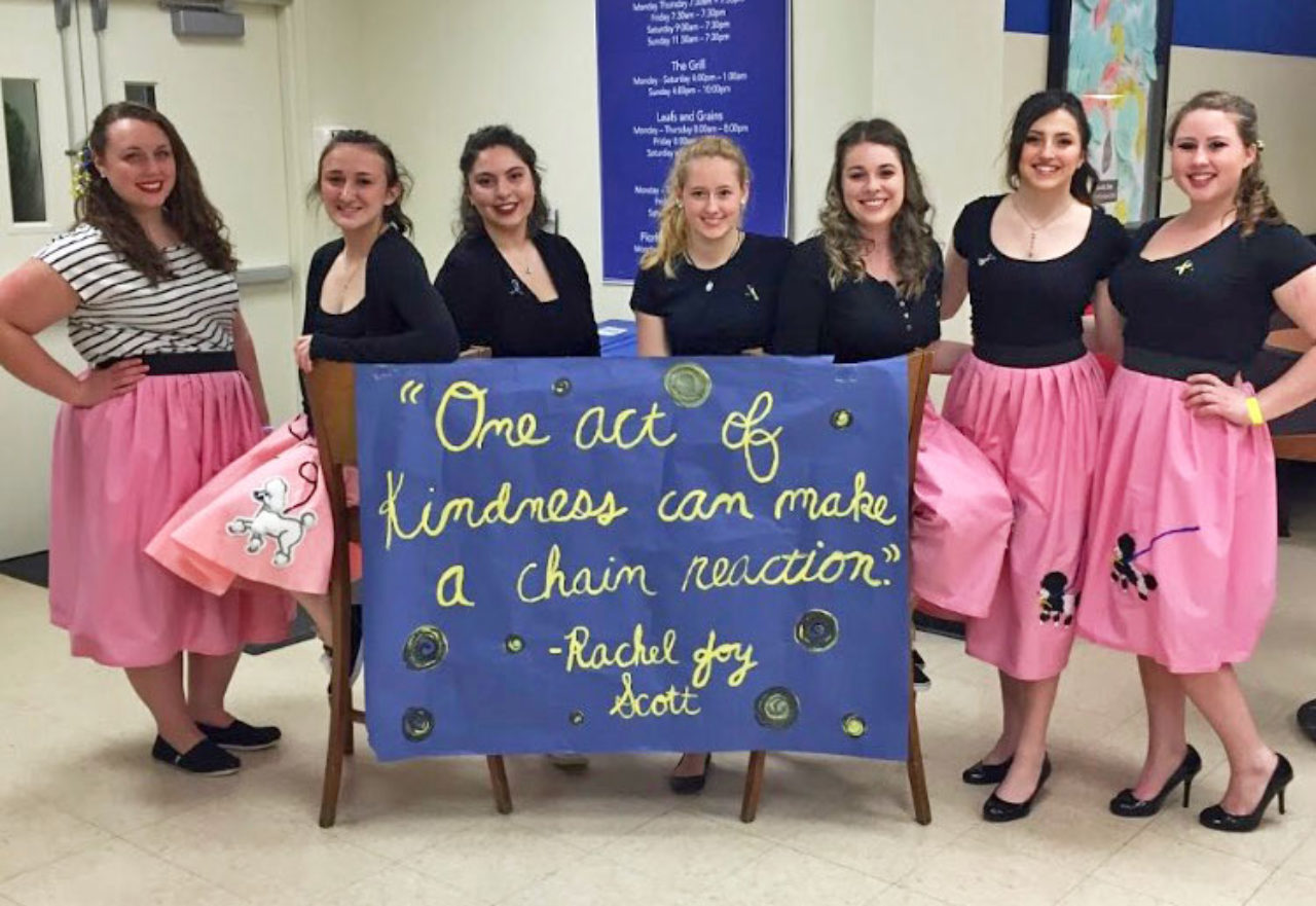 Female students at dance-a-thon