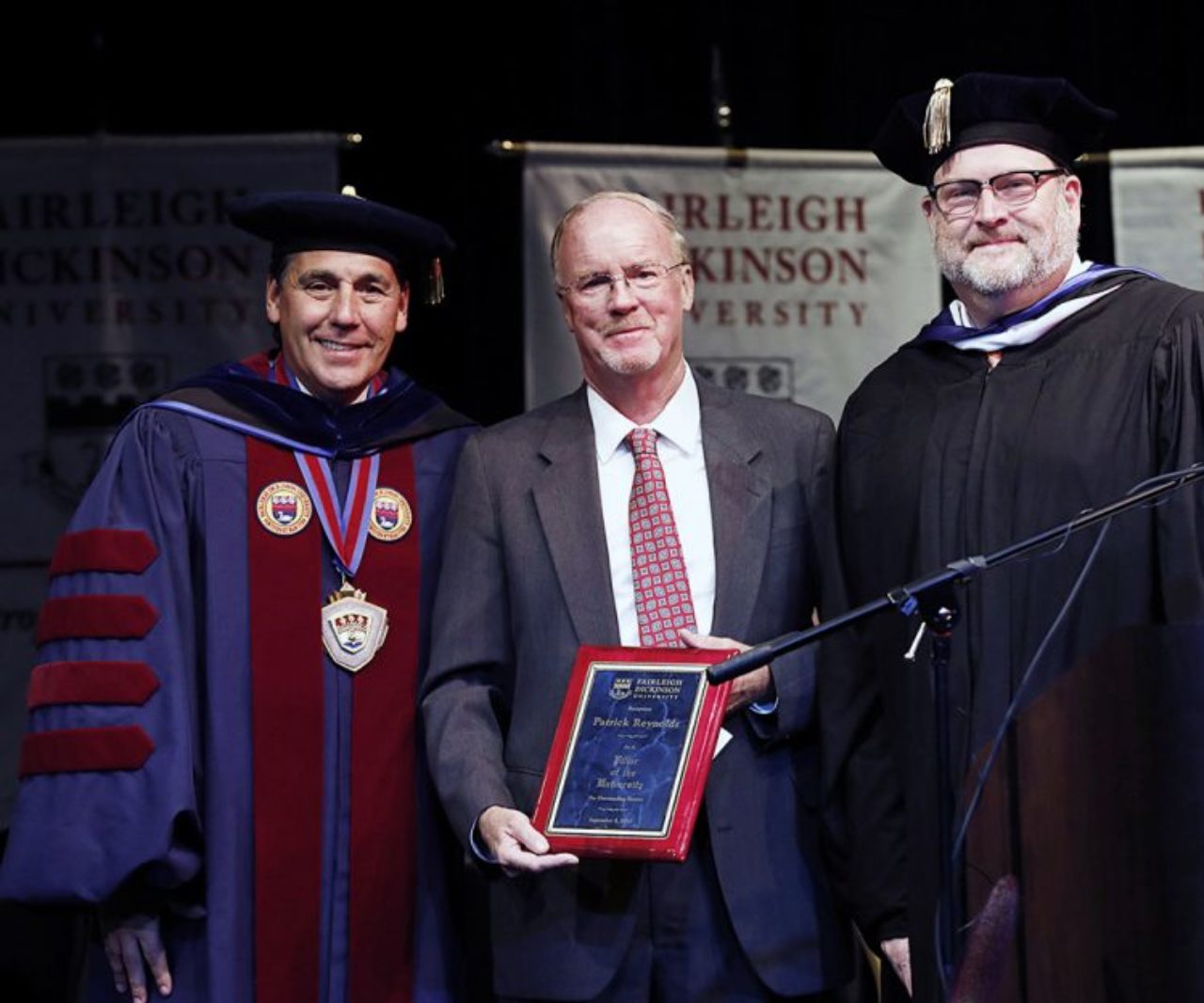 Patrick Reynolds received a Pillar of FDU award