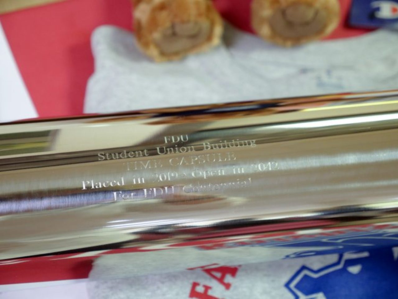 The time capsule is to be opened on FDU’s 100th anniversary.