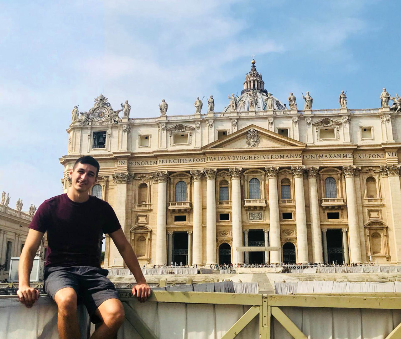 Fiorenza visits Vatican City while in Rome.