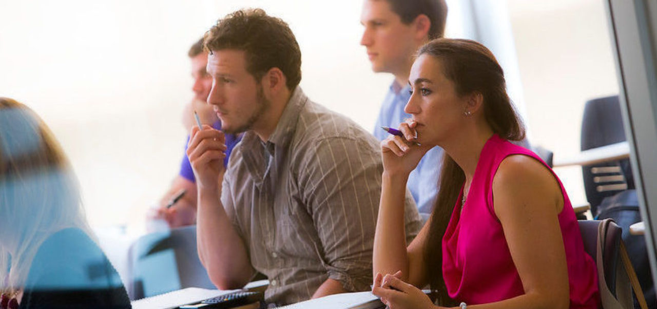 Students look intent while learning