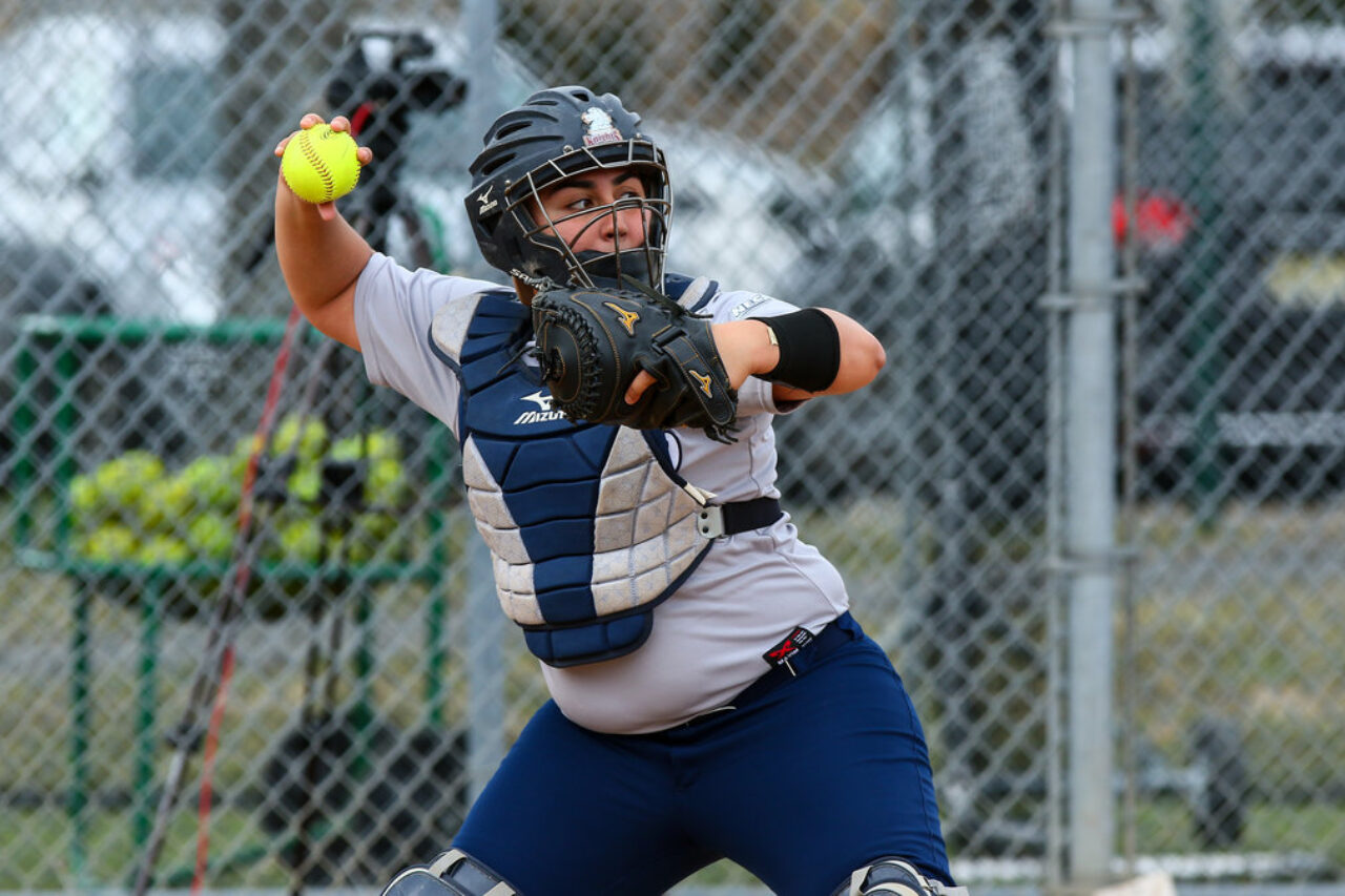 Reanna Cervantes playing softball