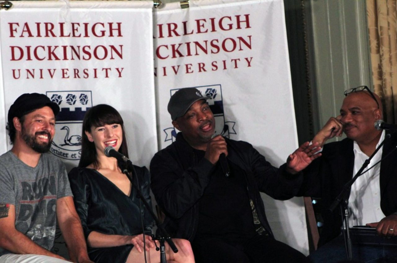 Ben Weinman, Kimbra, Chuck D and Bill Stephney during the main event. (Photo by Ryan Silva)
