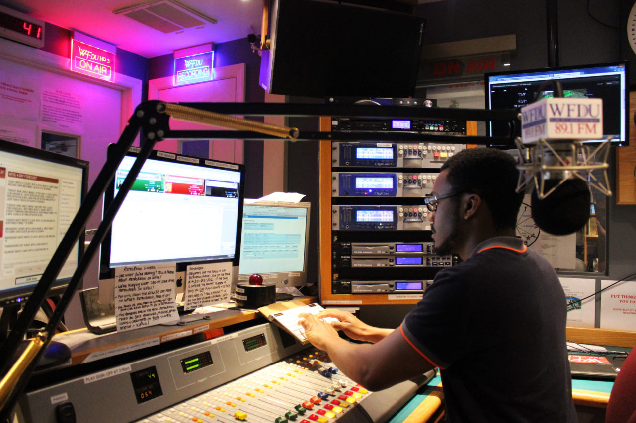 Moufatih Muhammad in the WFDU studio
