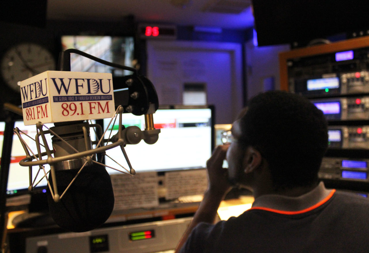 Moufatih Muhammad in the WFDU studio