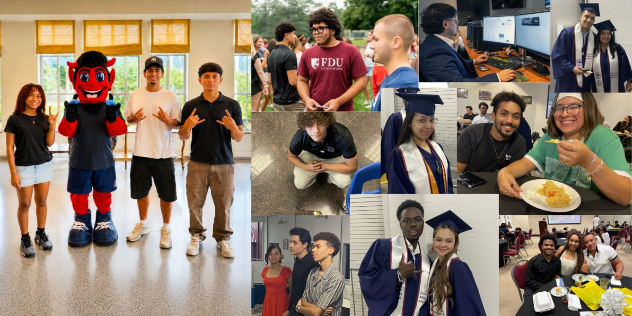 Collage of photos of students