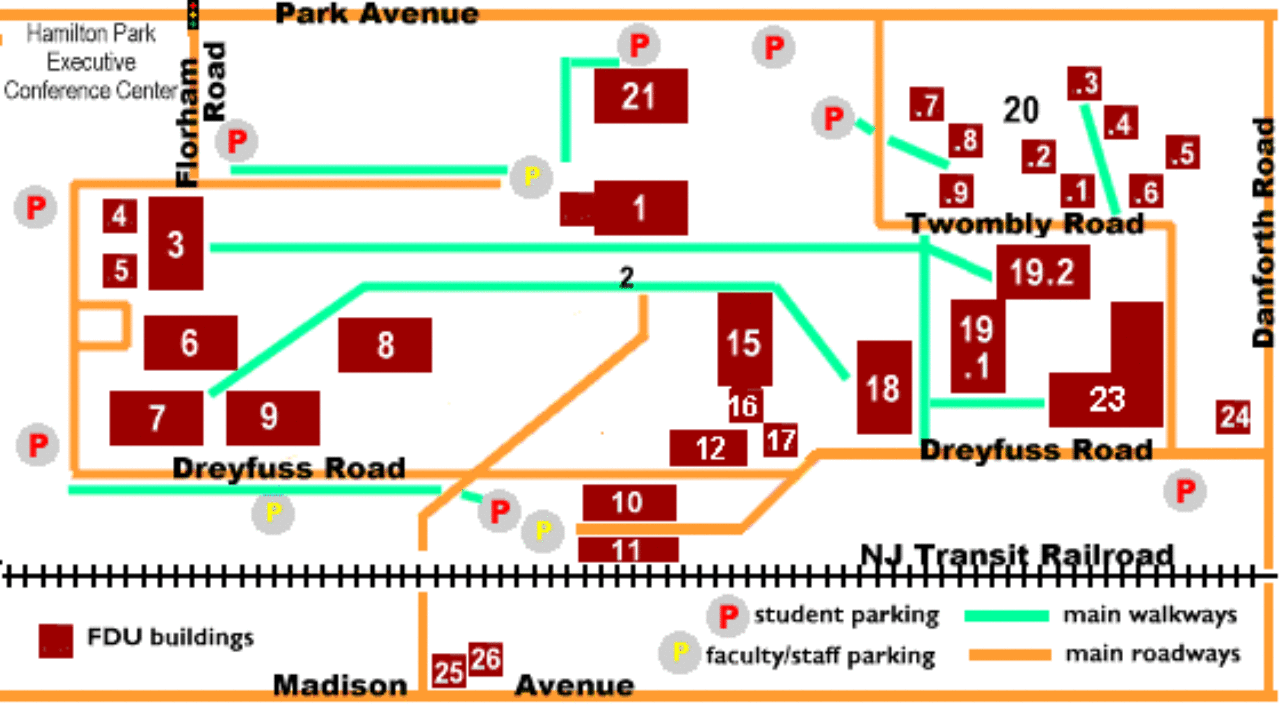 florham campus schematic map