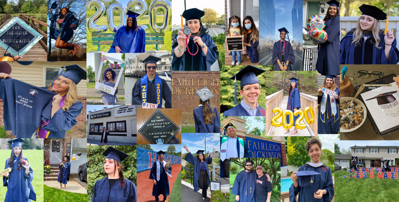 Individual photos of students from the 2020 conferral of degrees held on May 18, 2020