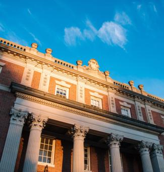 The front of Hennessy Hall