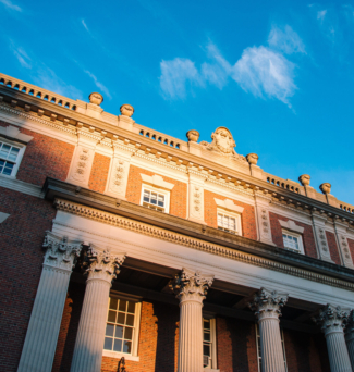 The front of Hennessy Hall