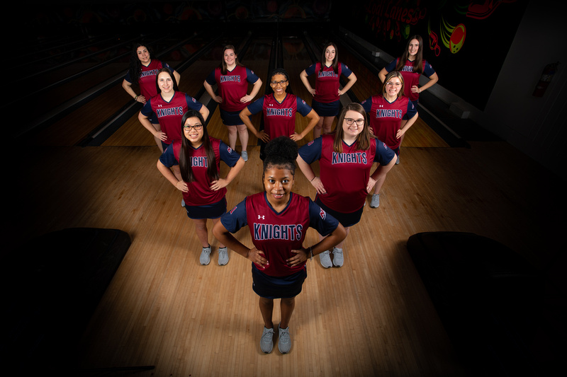 The Knights women's bowling team