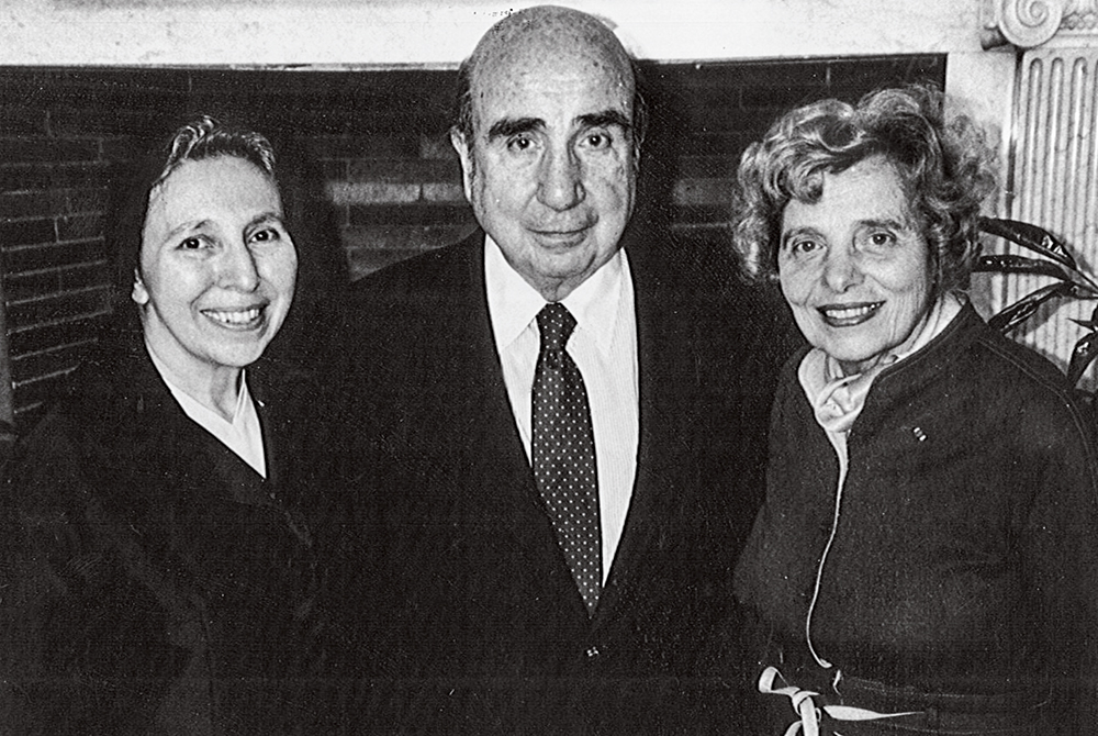 Sister Margherita Marchione (left) with Peter and Sally Sammartino at a symposium on the Florham Campus on April 25, 1981.