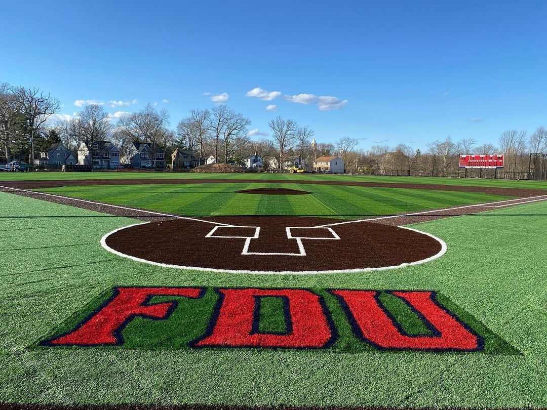 The view of the field from behind home plate at the Vincent J. and Lenda F. Naimoli Ballpark.