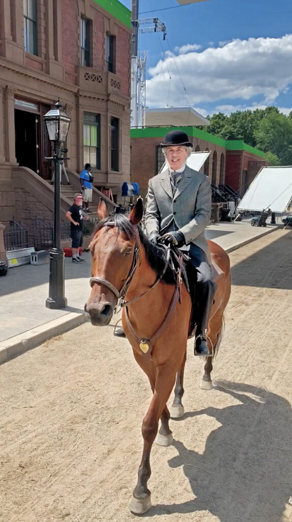 Jason Katz, BS’93 (Flor), on the set of HBO’s “The Gilded Age.”
