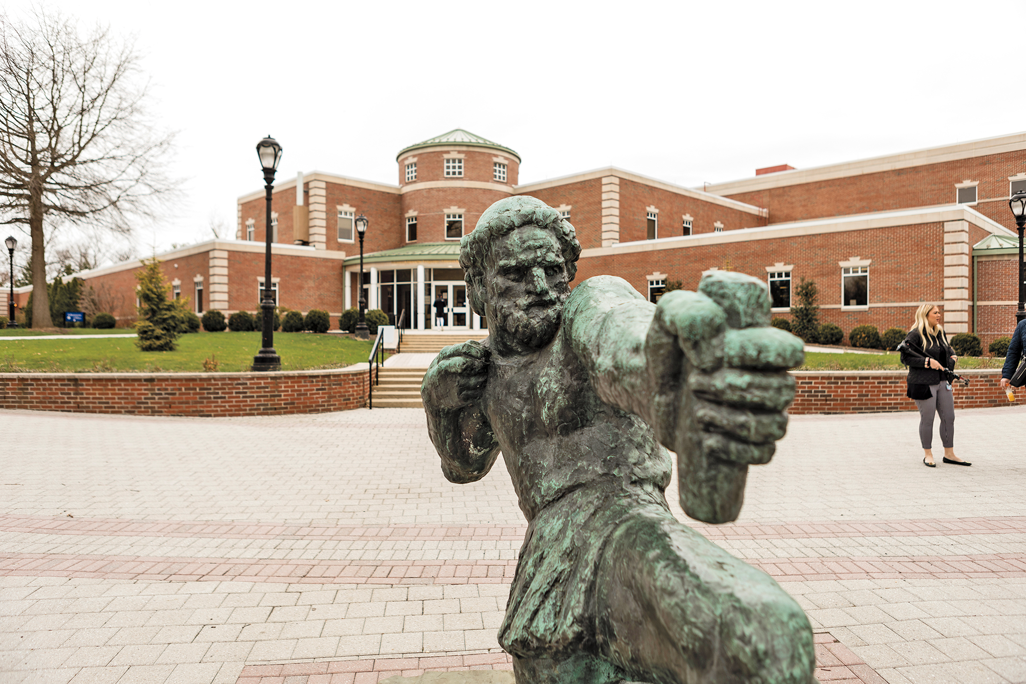 The Ulysses statue in Dreyfuss Plaza at the Florham Campus.