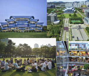 Collage of scenes from SKKU's campus