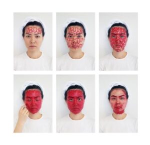 Red Faces Series by Jeongmee Yoon