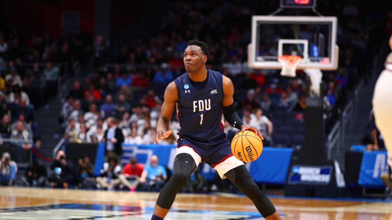 FDU Knights player on the court