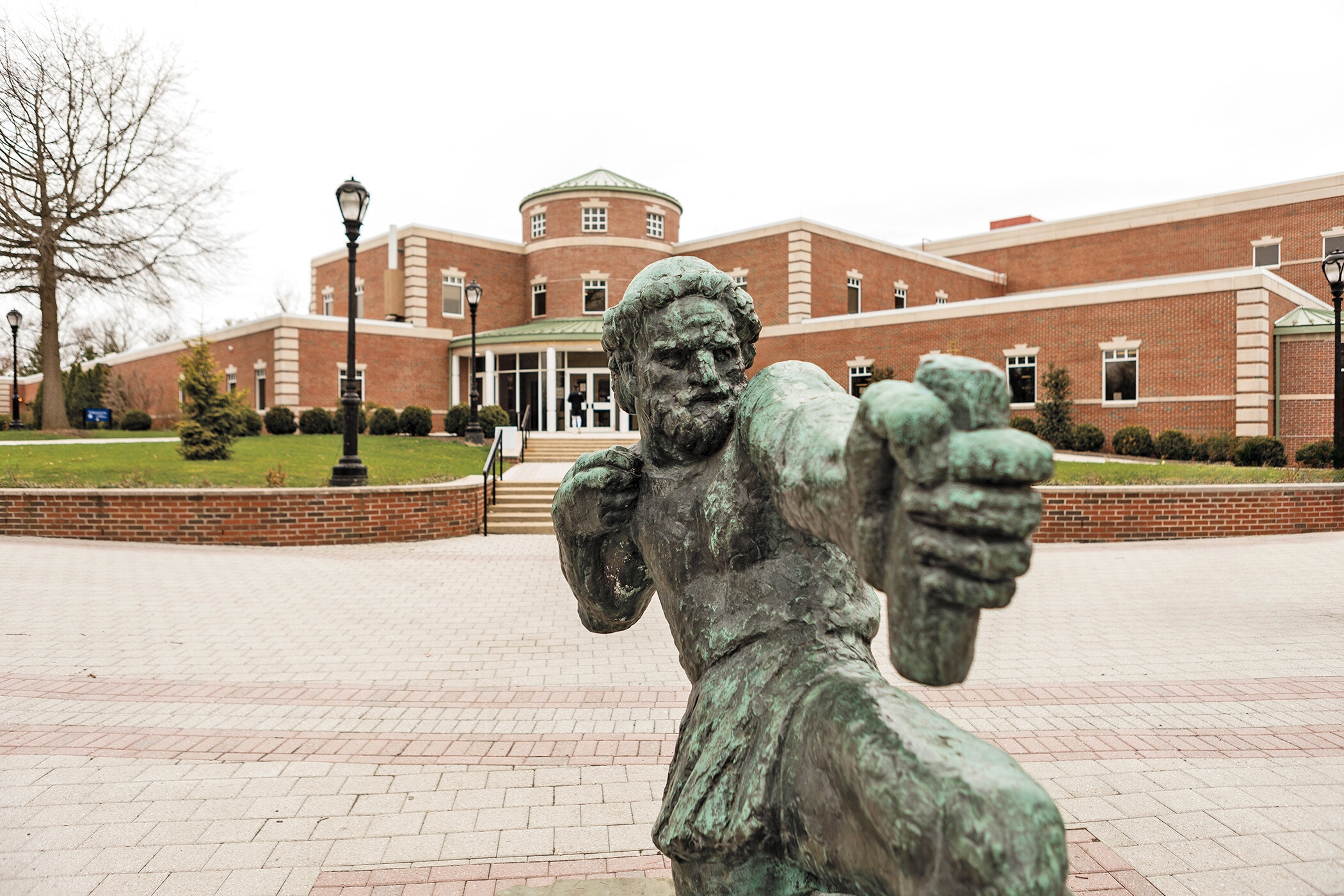 The Ulysses statue in Dreyfuss Plaza at the Florham Campus.