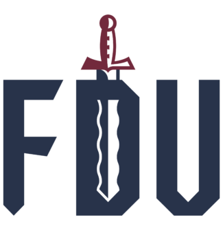New FDU brand logo with a Knight's sword.