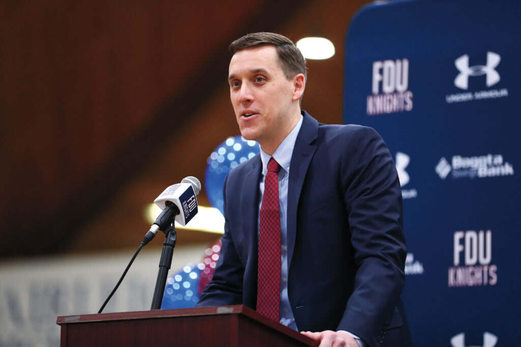 Jack Castleberry speaks at a podium