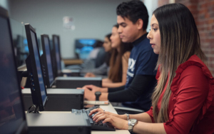 Students in a computer lab