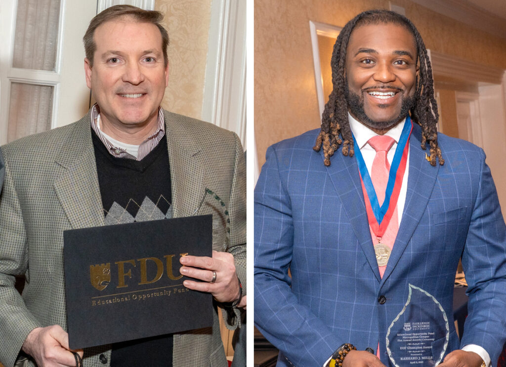 Steven McMillan, left, and Rashard Mills at EOF Ceremony