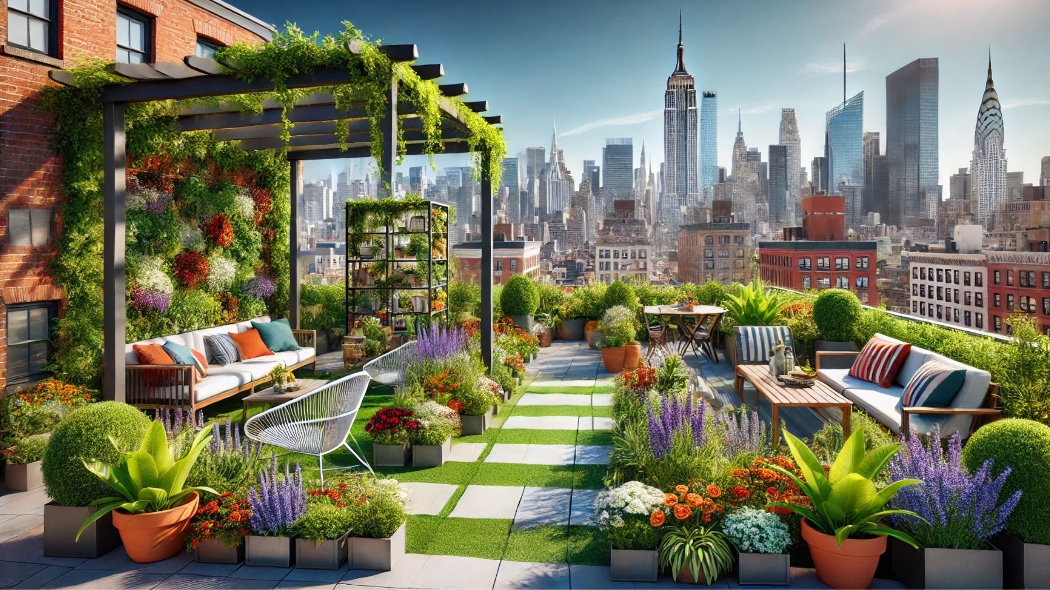 Rendering of New York rooftop space