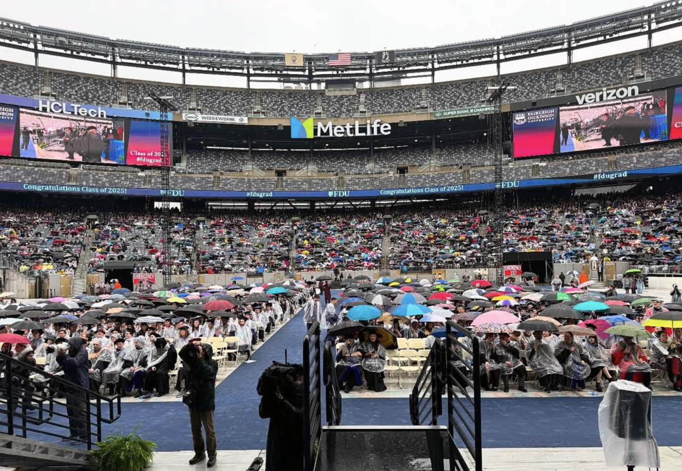 A view of the crowd from the graduation stage.