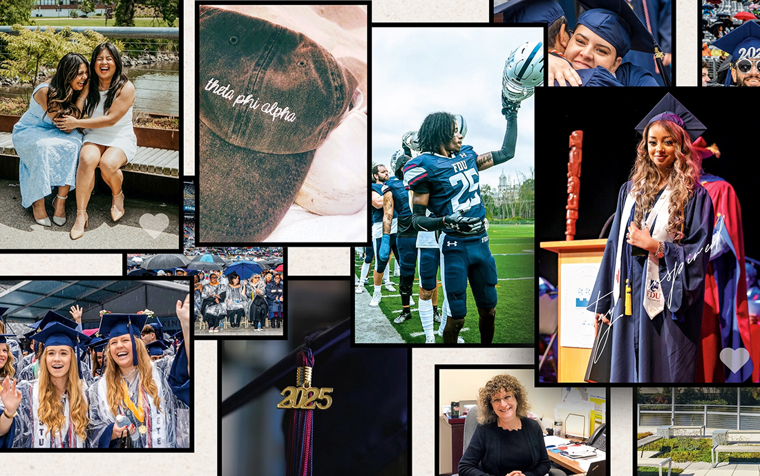 A collage of graduating students and the things and places they'll miss most.