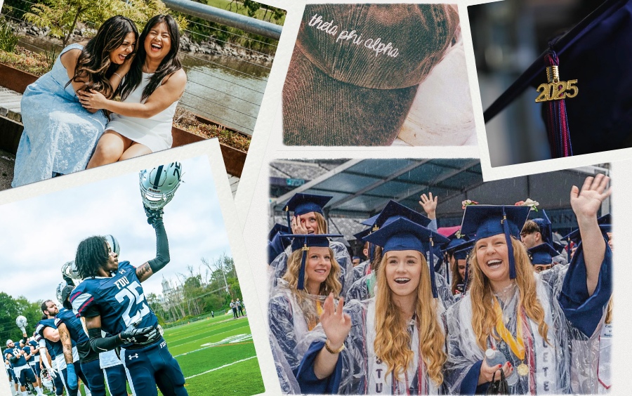 A collage of graduating students and the things and places they'll miss most.