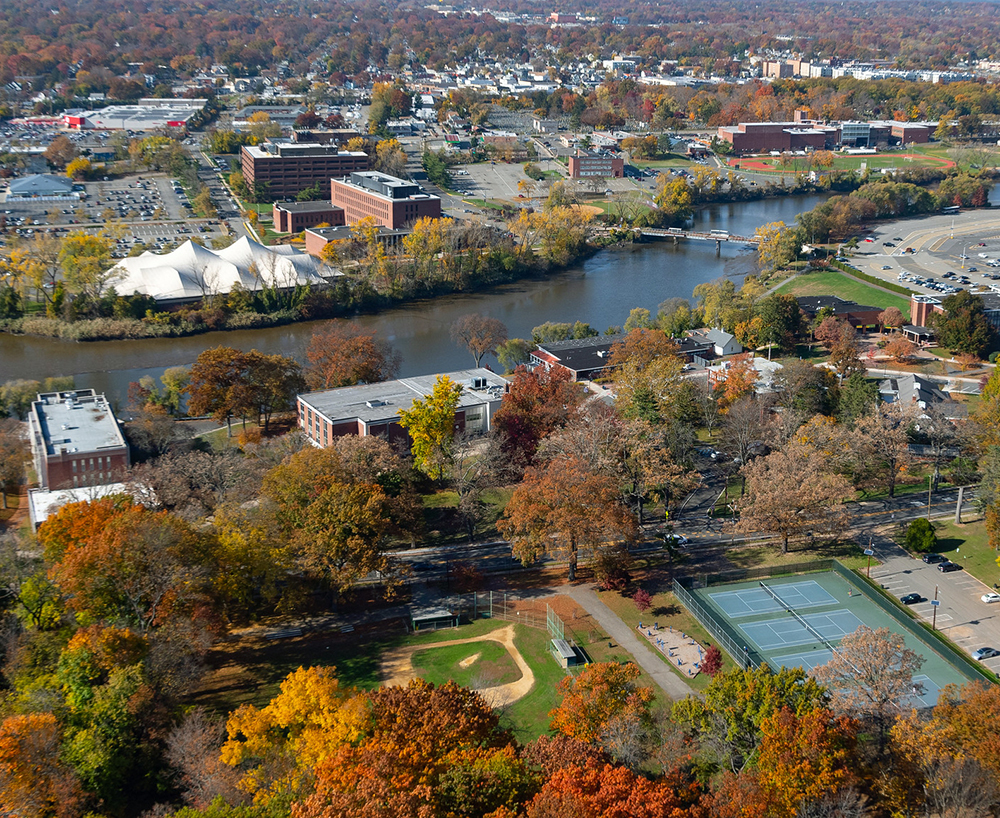 An aerial view of the Metropolitan Campus.