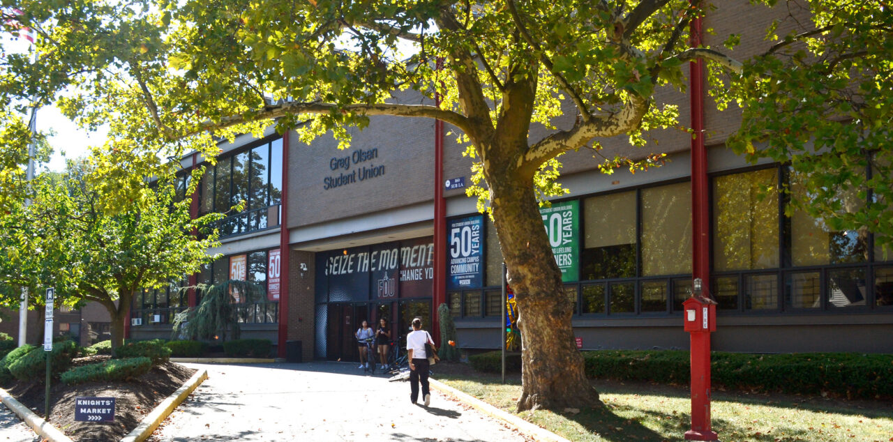 The exterior of the Greg Olsen Student Union.