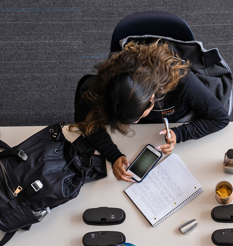 Student studying at the Monninger Center.