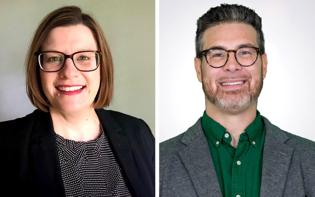 Headshots of two faculty members