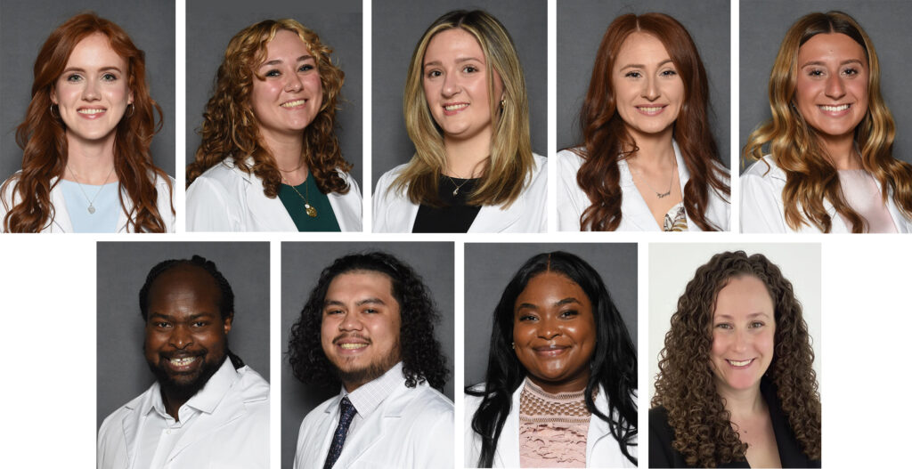 Seven profile photos of students and 1 faculty member