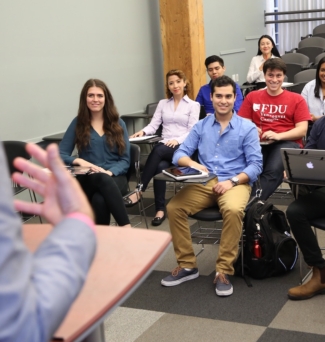 Students sitting in class