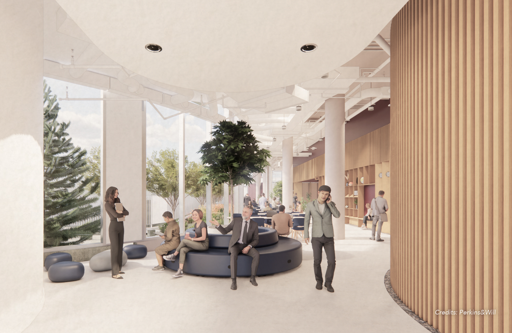 a digital rendering of an indoor space.